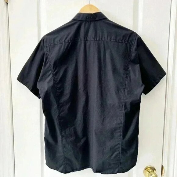 FOX Racing Redplate Flexair Workshirt Short Sleeves Snap Buttons Black Medium - Picture 5 of 16